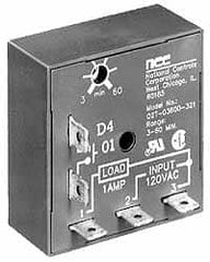 NCC - 5 Pin, Time Delay Relay - 1 at Resistive or Inductive Load Contact Amp, 120 VAC, On Board Trimpot - Exact Tooling