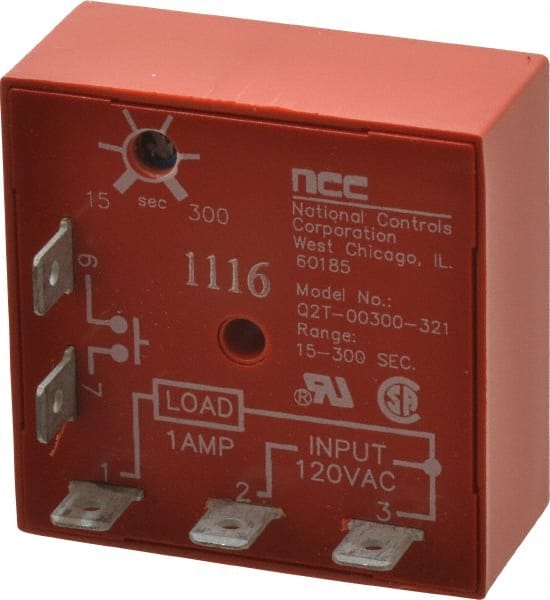 NCC - 5 Pin, Time Delay Relay - 1 at Resistive or Inductive Load Contact Amp, 120 VAC, On Board Trimpot - Exact Tooling