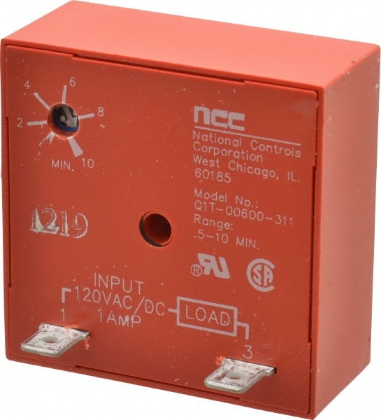 NCC - 2 Pin, Time Delay Relay - 1 at Resistive or Inductive Load Contact Amp, 120 VAC/VDC, On Board Trimpot - Exact Tooling