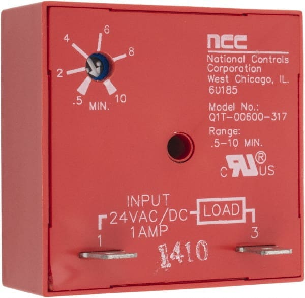 NCC - 2 Pin, Time Delay Relay - 1 at Resistive or Inductive Load Contact Amp, 24 VAC/VDC, On Board Trimpot - Exact Tooling