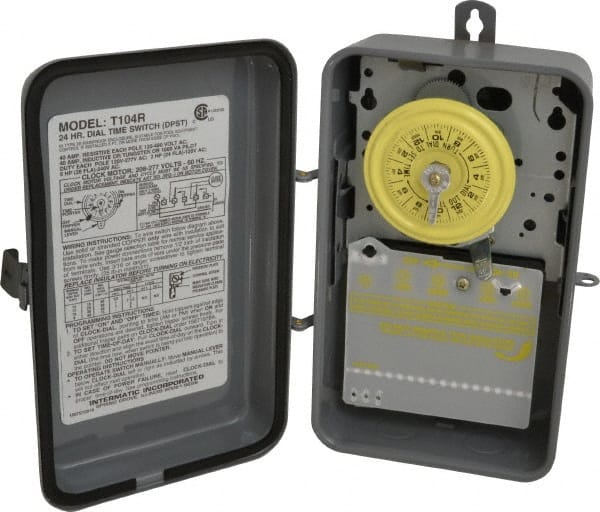 Intermatic - 24 hr Outdoor Analog Electromechanical Timer Switch - 1 to 12 On/Off, 208 to 277 VAC, 60 Hz, - Exact Tooling