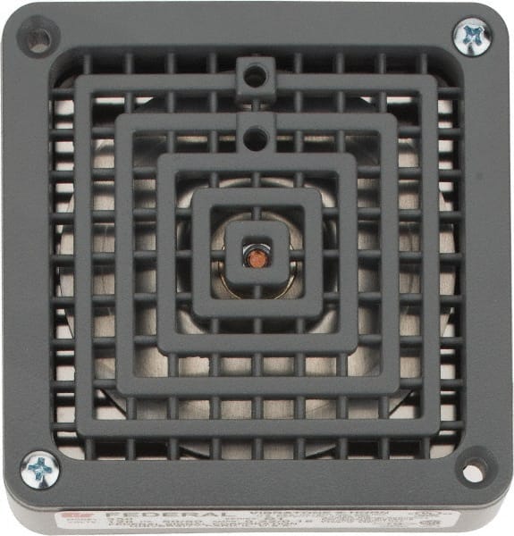 Federal Signal Corp - 120 Volt Electronic Horn - 0.18 Amps, 110 Decibles at 10', Vibrating, Waterproof - Exact Tooling
