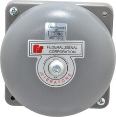 Federal Signal Corp - 4" Diam, 120 Volt Bell - 0.08 Amps, 98 Decibles at 10', Vibrating - Exact Tooling