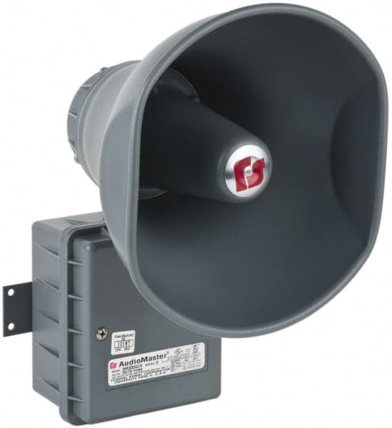 Federal Signal Corp - 15 Max Watt, Oval Aluminum Hazardous Location Horn and Speaker - 8-1/4 Inch Deep, Includes 25, 70 Volt Transformer - Exact Tooling