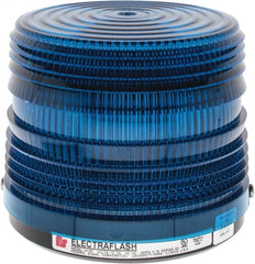 Federal Signal Corp - 12 VDC, 3R NEMA Rated, Strobe Tube, Blue, Strobe Light - 80 Flashes per min, 5-1/2 Inch Diameter, 5-1/16 Inch High, IP66 Ingress Rating, Surface Mount - Exact Tooling