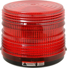 Federal Signal Corp - 24 VDC, 3R NEMA Rated, Strobe Tube, Red, Strobe Light - 80 Flashes per min, 5-1/2 Inch Diameter, 5-1/16 Inch High, IP66 Ingress Rating, Surface Mount - Exact Tooling