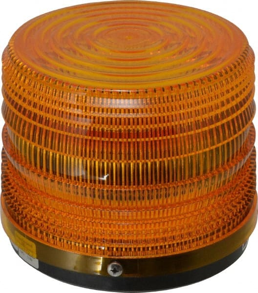 Federal Signal Corp - 24 VDC, 3R NEMA Rated, Strobe Tube, Amber, Strobe Light - 80 Flashes per min, 5-1/2 Inch Diameter, 5-1/16 Inch High, IP66 Ingress Rating, Surface Mount - Exact Tooling