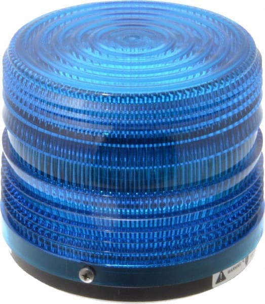 Federal Signal Corp - 24 VDC, 3R NEMA Rated, Strobe Tube, Blue, Strobe Light - 80 Flashes per min, 5-1/2 Inch Diameter, 5-1/16 Inch High, IP66 Ingress Rating, Surface Mount - Exact Tooling