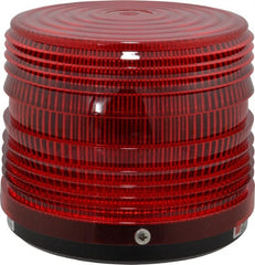 Federal Signal Corp - 120 VAC, 3R NEMA Rated, Strobe Tube, Red, Strobe Light - 80 Flashes per min, 1/2 Inch Pipe, 5-1/2 Inch Diameter, 5-1/4 Inch High, IP66 Ingress Rating, Pipe Mount - Exact Tooling