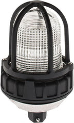 Federal Signal Corp - 120 VAC, 4X NEMA Rated, Strobe Tube, Clear, Strobe Light - 80 Flashes per min, 3/4 Inch Pipe, 5-1/2 Inch Diameter, 9-1/4 Inch High, IP66 Ingress Rating, Pipe Mount - Exact Tooling