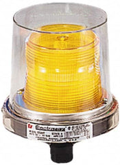 Federal Signal Corp - 120 VAC, 4X NEMA Rated, Strobe Tube, Green, Strobe Light - 80 Flashes per min, 1/2 Inch Pipe, 5-1/2 Inch Diameter, 7-1/4 Inch High, IP66 Ingress Rating, Pipe Mount - Exact Tooling