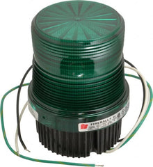 Federal Signal Corp - 120 VAC, 4X NEMA Rated, Strobe Tube, Green, Single Flash Strobe Light - 90 Flashes per min, 1/2 Inch Pipe, 3-15/16 Inch Diameter, 5-1/4 Inch High, IP66 Ingress Rating, Pipe Mount, Surface Mount - Exact Tooling