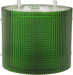 Federal Signal Corp - Incandescent Lamp, Green, Flashing and Steady, Stackable Tower Light Module - 24 VDC, 0.76 Amp, 1 NEMA Rated, Base Mount - Exact Tooling