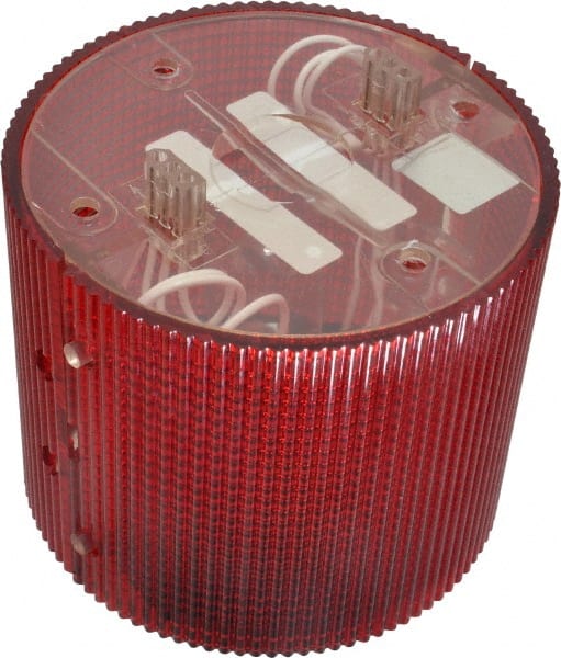 Federal Signal Corp - Incandescent Lamp, Red, Flashing and Steady, Stackable Tower Light Module - 120 VAC, 0.13 Amp, 1 NEMA Rated, Base Mount - Exact Tooling