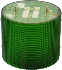 Federal Signal Corp - Incandescent Lamp, Green, Flashing and Steady, Stackable Tower Light Module - 120 VAC, 0.13 Amp, 1 NEMA Rated, Base Mount - Exact Tooling