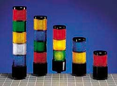 Federal Signal Corp - Incandescent Lamp, Clear, Flashing and Steady, Stackable Tower Light Module - 24 VDC, 0.76 Amp, 1 NEMA Rated, Base Mount - Exact Tooling