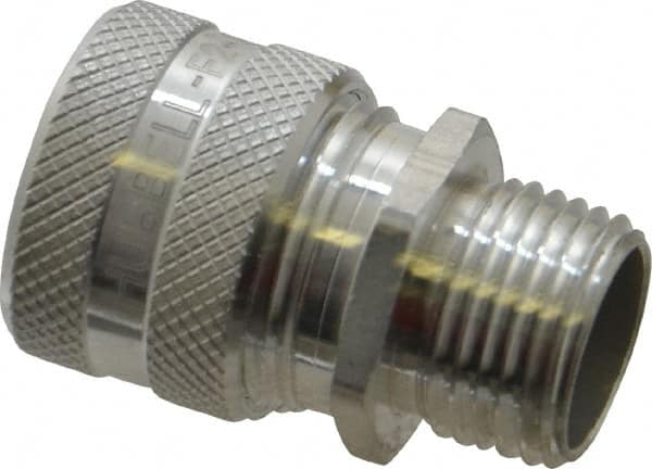 Hubbell Wiring Device-Kellems - 12.7 to 15.9mm Capacity, Liquidtight, Straight Strain Relief Cord Grip - 1/2 NPT Thread, Aluminum - Exact Tooling