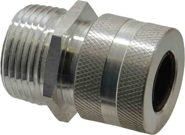 Hubbell Wiring Device-Kellems - 12.7 to 15.9mm Capacity, Liquidtight, Straight Strain Relief Cord Grip - 3/4 NPT Thread, Aluminum - Exact Tooling
