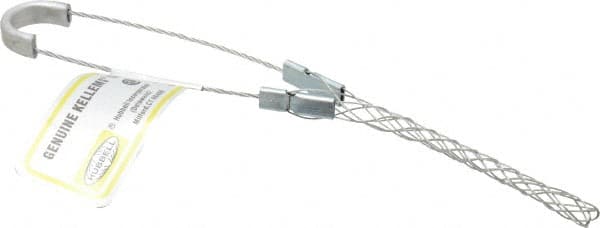 Hubbell Wiring Device-Kellems - 0.24 to 0.32 Inch Cable Diameter, Galvanized Steel, Single Loop Support Grip - 6-1/2 Inch Long, 350 Lb. Breaking Strength, 3-1/2 Inch Mesh Length - Exact Tooling