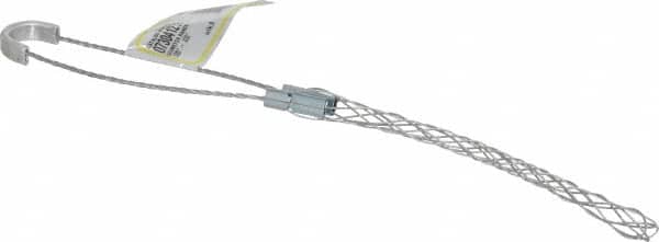 Hubbell Wiring Device-Kellems - 0.32 to 0.43 Inch Cable Diameter, Galvanized Steel, Single Loop Support Grip - 8 Inch Long, 450 Lb. Breaking Strength, 4 Inch Mesh Length - Exact Tooling