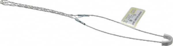 Hubbell Wiring Device-Kellems - 0.43 to 0.56 Inch Cable Diameter, Galvanized Steel, Single Loop Support Grip - 10-3/4 Inch Long, 550 Lb. Breaking Strength, 4-3/4 Inch Mesh Length - Exact Tooling