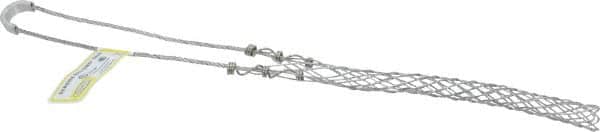 Hubbell Wiring Device-Kellems - 0.73 to 0.85 Inch Cable Diameter, Galvanized Steel, Single Loop Support Grip - 13-3/4 Inch Long, 1,400 Lb. Breaking Strength, 6-3/4 Inch Mesh Length - Exact Tooling