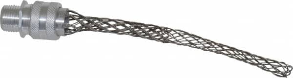 Hubbell Wiring Device-Kellems - 12.7 to 16mm Capacity, Liquidtight, Straight Strain Relief Cord Grip - 1/2 NPT Thread, 6" Long, Aluminum - Exact Tooling