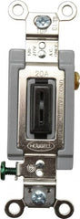 Hubbell Wiring Device-Kellems - 1 Pole, 120 to 277 VAC, 20 Amp, Industrial Grade, Toggle, Wall and Dimmer Light Switch - 1-5/16 Inch Wide x 4-1/16 Inch High - Exact Tooling