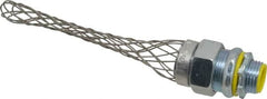 Hubbell Wiring Device-Kellems - 0.32 to 0.43" Cable Capacity, Liquidtight, Straight Strain Relief Cord Grip - 1/2 NPT Thread, 3-1/2" Long, Steel - Exact Tooling