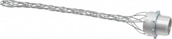 Hubbell Wiring Device-Kellems - 10.9 to 13.7mm Capacity, Dust-tight, Straight Strain Relief Cord Grip - 1/2 NPT Thread, 4-3/4" Long, Aluminum - Exact Tooling