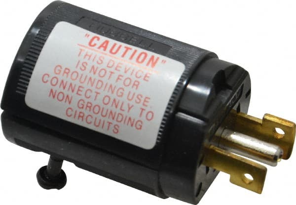 Hubbell Wiring Device-Kellems - 125/250 VAC, 15 Amp, ML-3P Configuration, Industrial Grade, Ungrounded Plug - 1 Phase, 3 Poles, IP20, 0.3 to 0.43 Inch Cord Diameter - Exact Tooling