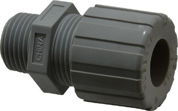 Hubbell Wiring Device-Kellems - 4.7 to 6.3mm Capacity, Liquidtight, Straight Strain Relief Cord Grip - 1/2 NPT Thread, Nylon - Exact Tooling