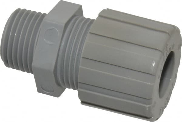 Hubbell Wiring Device-Kellems - 9.7 to 12.7mm Capacity, Liquidtight, Straight Strain Relief Cord Grip - 1/2 NPT Thread, Nylon - Exact Tooling