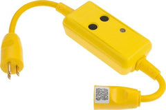 Hubbell Wiring Device-Kellems - 1 Outlet, 125 Volt, 15 Amp Rating, 4 to 6mA Max Surge, Floor, Industrial GFCI - 1-1/2 Ft. Long Cord, 5-15R NEMA Configuration, Plastic Housing - Exact Tooling