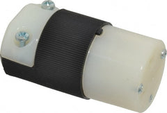 Hubbell Wiring Device-Kellems - 250 VAC, 15 Amp, 6-15R NEMA, Straight, Self Grounding, Commercial, Industrial Grade Connector - 2 Pole, 3 Wire, 1 Phase, 2 hp, Nylon, Black, White - Exact Tooling