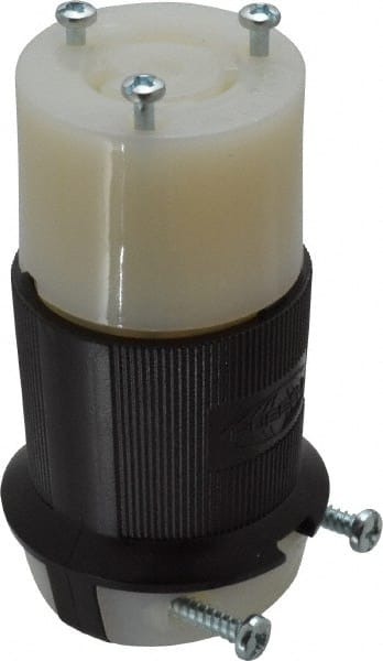 Hubbell Wiring Device-Kellems - 125 VAC, 20 Amp, L5-20R Configuration, Industrial Grade, Self Grounding Connector - 1 Phase, 2 Poles, IP20, 0.36 to 0.93 Inch Cord Diameter - Exact Tooling