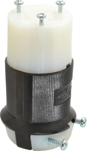 Hubbell Wiring Device-Kellems - 250 VAC, 20 Amp, L6-20R Configuration, Industrial Grade, Self Grounding Connector - 1 Phase, 2 Poles, IP20, 0.36 to 0.93 Inch Cord Diameter - Exact Tooling