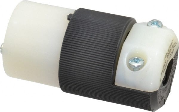 Hubbell Wiring Device-Kellems - 125 VAC, 15 Amp, L5-15R Configuration, Industrial Grade, Self Grounding Connector - 1 Phase, 2 Poles, IP20, 0.23 to 0.72 Inch Cord Diameter - Exact Tooling
