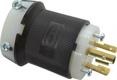 Hubbell Wiring Device-Kellems - 250 VAC, 20 Amp, L6-20P Configuration, Industrial Grade, Self Grounding Plug - 1 Phase, 2 Poles, IP20, 0.36 to 0.93 Inch Cord Diameter - Exact Tooling