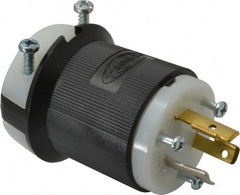Hubbell Wiring Device-Kellems - 277 VAC, 20 Amp, L7-20P Configuration, Industrial Grade, Self Grounding Plug - 1 Phase, 2 Poles, IP20, 0.36 to 0.93 Inch Cord Diameter - Exact Tooling
