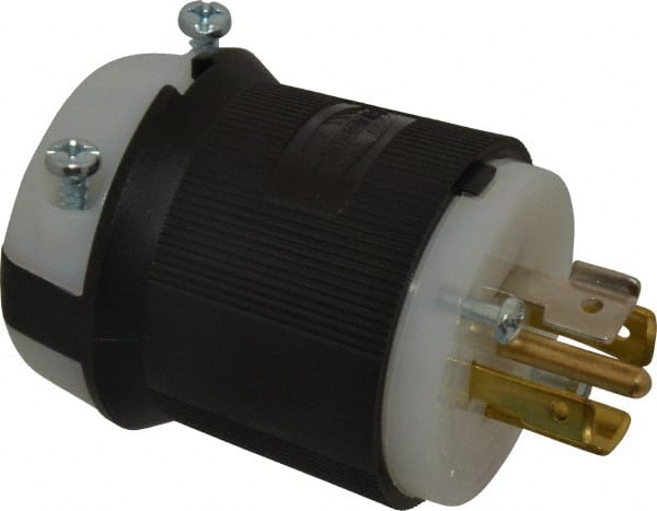 Hubbell Wiring Device-Kellems - 277/480 VAC, 20 Amp, L22-20P Configuration, Industrial Grade, Self Grounding Plug - 3 Phase, 4 Poles, IP20, 0.35 to 1.15 Inch Cord Diameter - Exact Tooling