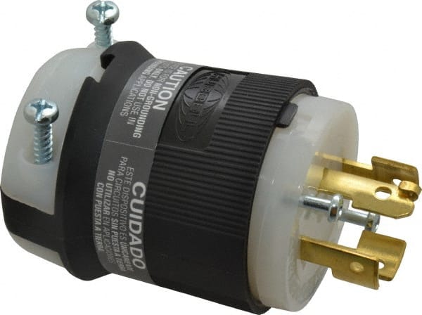 Hubbell Wiring Device-Kellems - 120/208 VAC, 20 Amp, NonNEMA Configuration, Industrial Grade, Ungrounded Plug - 3 Phase, 4 Poles, IP20, 0.35 to 1.15 Inch Cord Diameter - Exact Tooling