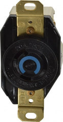 Hubbell Wiring Device-Kellems - 250 VAC, 20 Amp, L6-20R NEMA, Self Grounding Receptacle - 2 Poles, 3 Wire, Female End, Black - Exact Tooling