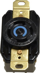 Hubbell Wiring Device-Kellems - 250 VAC, 30 Amp, L15-30R NEMA, Self Grounding Receptacle - 3 Poles, 4 Wire, Female End, Black - Exact Tooling