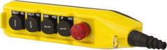 ACI - 5 Operator, Mushroom Head Pendant Control Station - No Legend, NO/NC Contact - Exact Tooling