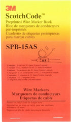 3M - 426 Label, 1.37 Inch Long x 0.22 Inch Wide x 1/4mm Thick, Alphanumeric, Electrical Vinyl Film Book - Black Legend, White Background, 39.2 to 100.4°F, Self Adhesive - Exact Tooling