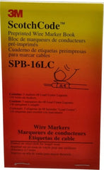 3M - 450 Label, 1.37 Inch Long x 0.22 Inch Wide x 1/4mm Thick, Alphanumeric, Electrical Vinyl Film Book - Black Legend, White Background, 39.2 to 100.4°F, Self Adhesive - Exact Tooling