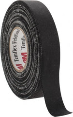 3M - 3/4" x 60', Black Cotton Cloth Electrical Tape - Series 1755, 13 mil Thick, 48 Lb./Inch Tensile Strength - Exact Tooling