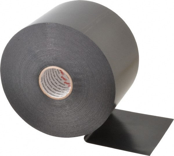 3M - 4" x 100', Black Vinyl Electrical Tape - Series 51, 20 mil Thick, 575 V/mil Dielectric Strength, 40 Lb./Inch Tensile Strength - Exact Tooling