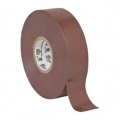 3M - 3/4" x 66', Brown Vinyl Electrical Tape - Series 35, 7 mil Thick, 1,250 V/mil Dielectric Strength, 17 Lb./Inch Tensile Strength - Exact Tooling